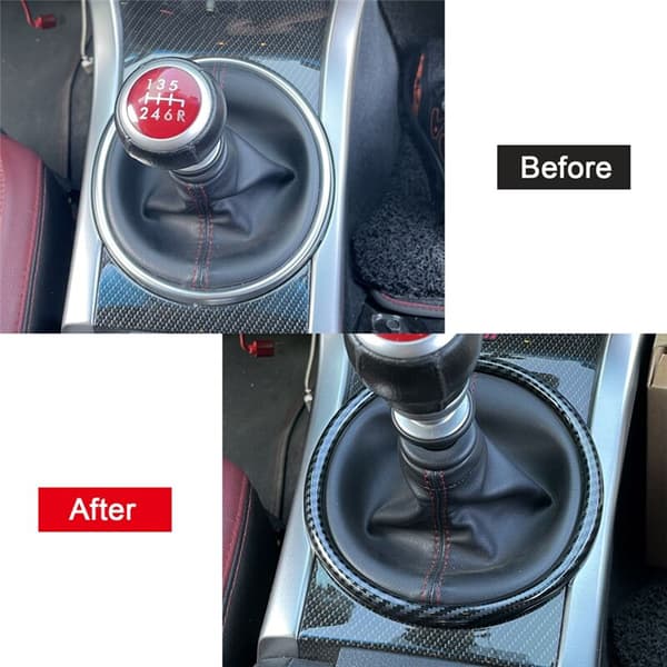 Bilfiber Glas Central Control Växelspak Panel Cover Trim för / 2015-2020