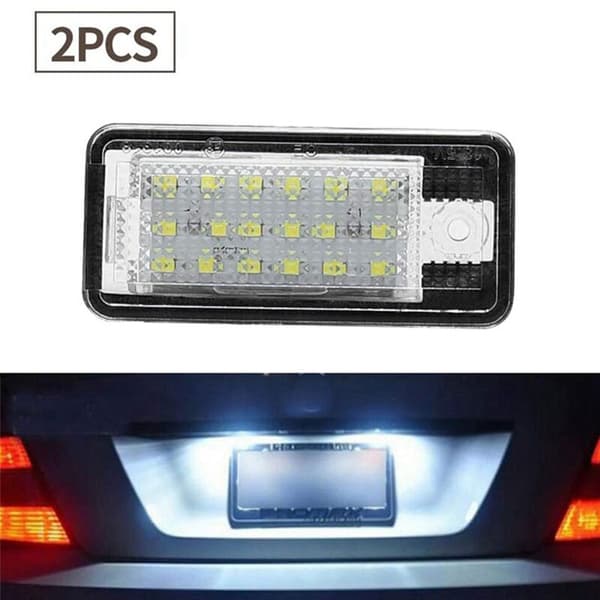 8x Vit LED-skyltbelysning för bil - A3 S3 8P A4 B6 B7 A5 A6 4F A8 S8 C6