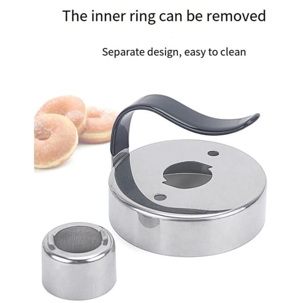 Rustfritt stål Donut Form Kakeform Multifunksjonell Donut Ring Fondant Cookie Muffin Maker Bakeware 6Pack