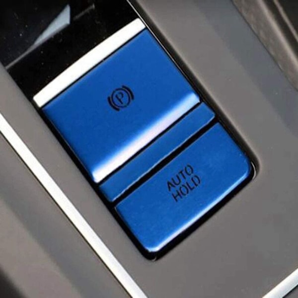 för Golf 8 MK8 2020 2021 Aluminium Central Control Gear Stick Handbrake Switch Button Cover Stickers Blå