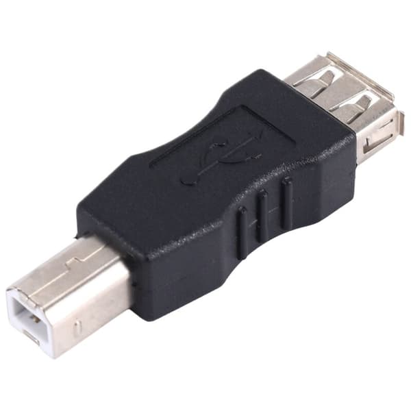 USB-tulostinsovitin tyyppi A tyyppi B uros musta hopeasävy