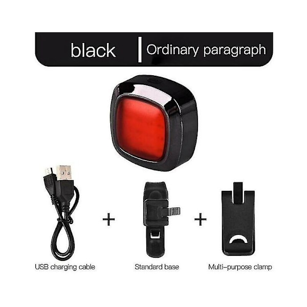 5 Tilstande Smart Bremsesensor Cykel LED Baglygte Cykel Baglygte Natlygte Lanterne Cykellys Cykeltilbehør 01