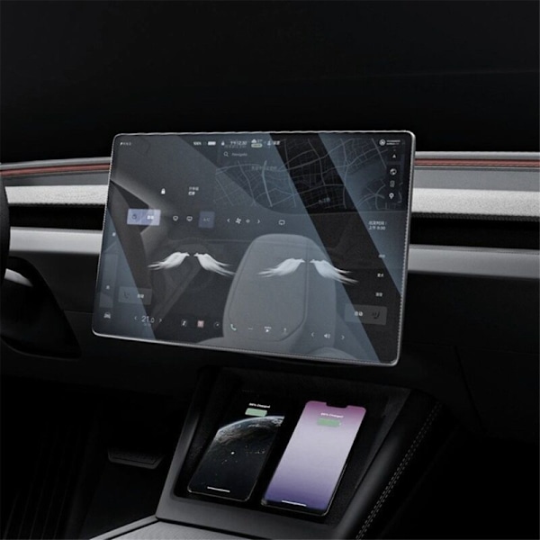 Hærdet film til Model X S 2022-2024 Navigation Climate Control skærm, 2 stk. - C