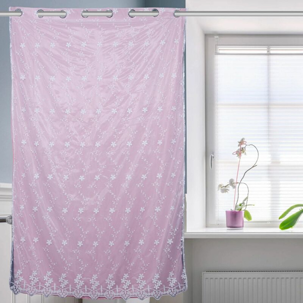 Sekoitetut ja yhdistetyt kirjotut tylli pimentävät verhot, kaksinkertaisesti eristetyt maitoverhot, tyttöjen makuuhuoneeseen, (1 paneeli, 52W X 84L tuumaa, )