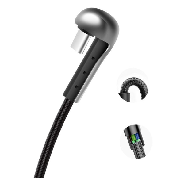 Type C Vinkelkabel Smart Output til Opladningskabel