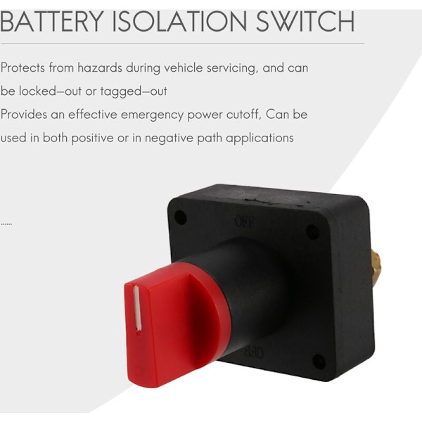 12V 300A Batteri Afbryder Afbryder Batteri Isolator Drejeknap Afbryder til RV Båd Bil Lastbil Auto Yacht