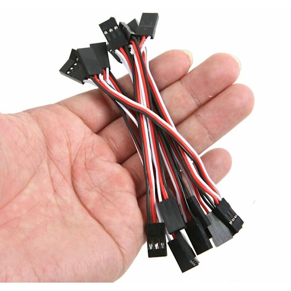 10pcs 10cm Servo Extension Lead Cable MALE TO MALE