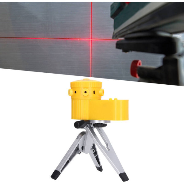 Laserlinjeniveau, letvægts multifunktionelt nivelleringsværktøj med høj præcision og LED-indikatorstativ