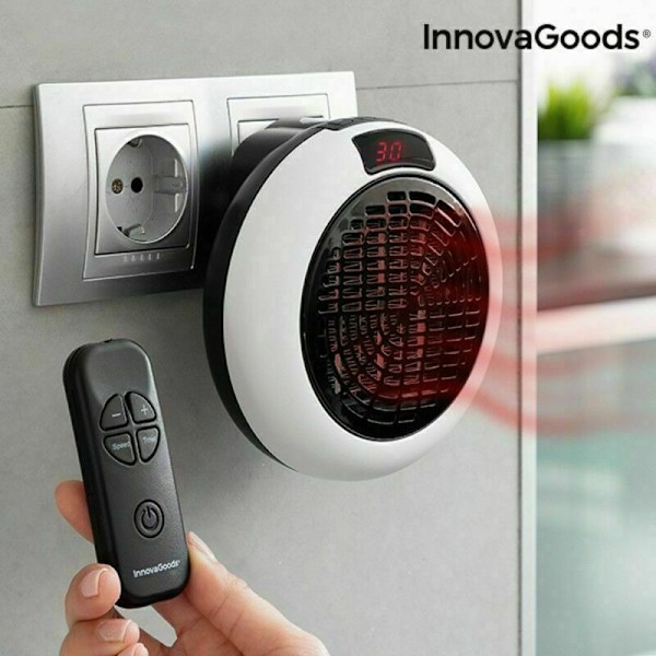 600W Mini-keraaminen Lämmitin Pistorasiaan - LED-näyttö Langaton Säädettävä Termostaatti