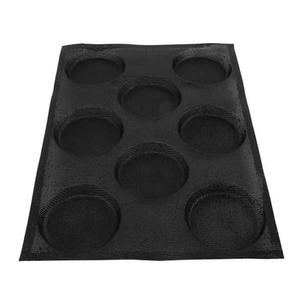 8 Hullers Hamburgerbrødforme til Bagning Mesh Silikone Brødforme til Bagning Non-Stick Perforerede Bageforme
