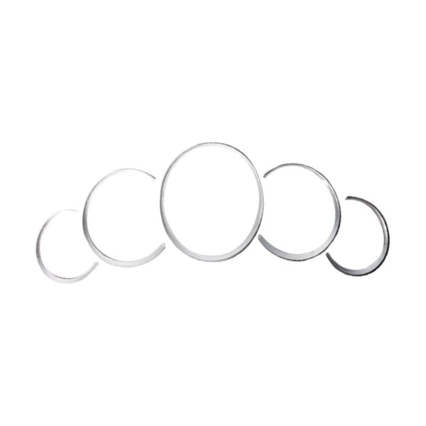 ABS Dekorative Ring Trims Klistremerke for 911 Sølv
