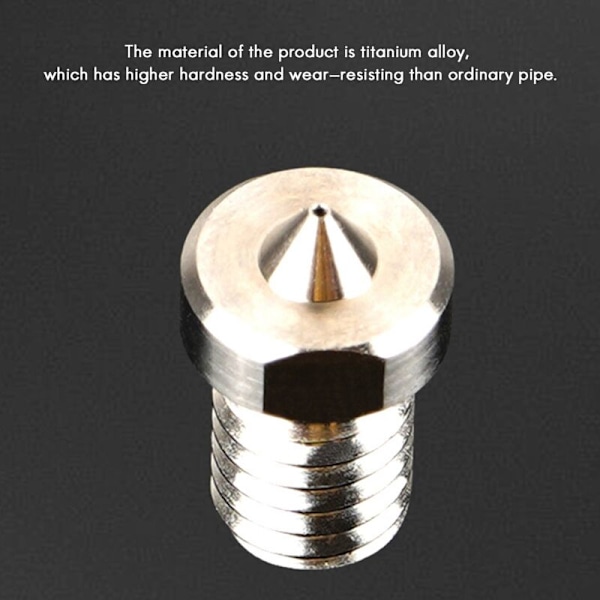 5 stk 0,3 mm/1,75 mm Titanium Legering Dyser Ekstruder Print Hoved til 3D Printere Motor Koblinger