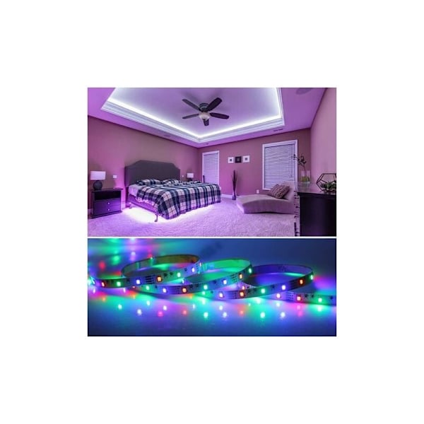 LED-remsor, 5m Vattentät, 300 RGB LED, Flexibel Färgväxlande Ljusremsa (RGBW)