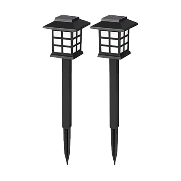 2-pack solcellslampor för utomhusgångar, solcellslampor för trädgård, landskap, stig, gård, uteplats, gångväg, gradientfärgat ljus