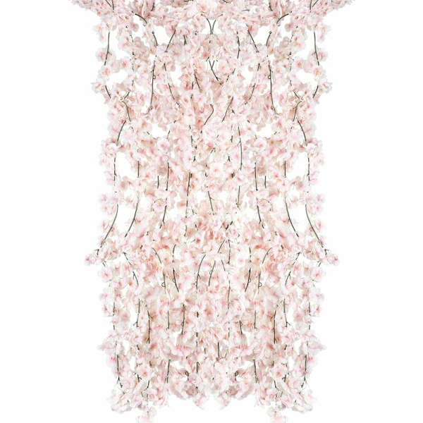 Kunstige Silkeblom Kirsebærblomst Girland Hængende Vine til Bryllup Hjem Have Dekoration 4 Pak (Pink)-DENUOTOP