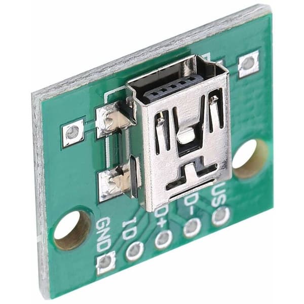 10 stk DIP-kontaktkonverteringsadapter Mini USB til DIP-adapter USB Breakout-kort 5P for 2,54 mm PCB-kort DIY USB-strømforsyning