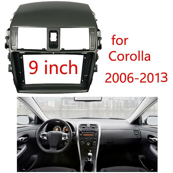 9 Tommer 2 Din Bil Dashbord Ramme Radio Fascia Dash Mp5 Spiller Dvd Adapter Ramme Panel For 2006-2013