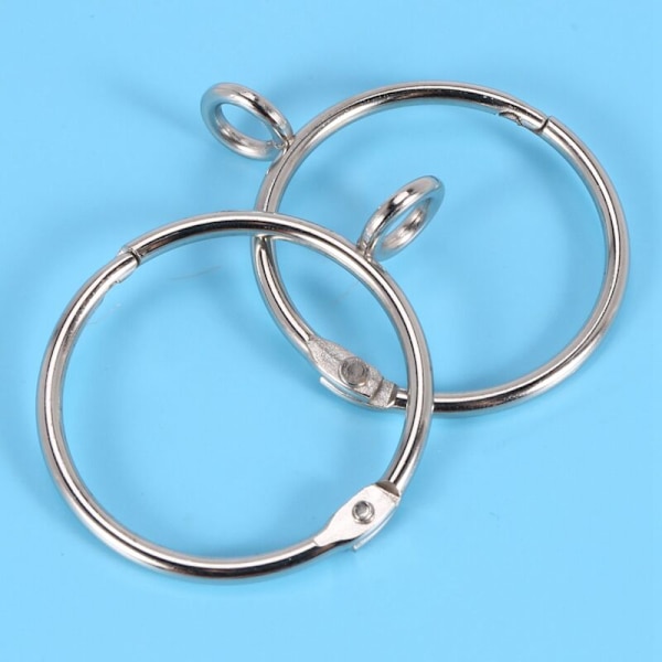 60 kpl Hopeasormukset Verhoille Avattavat Suljettavat Verhokiinnikkeet Ruostumattomasta Metallista (3,8 cm)