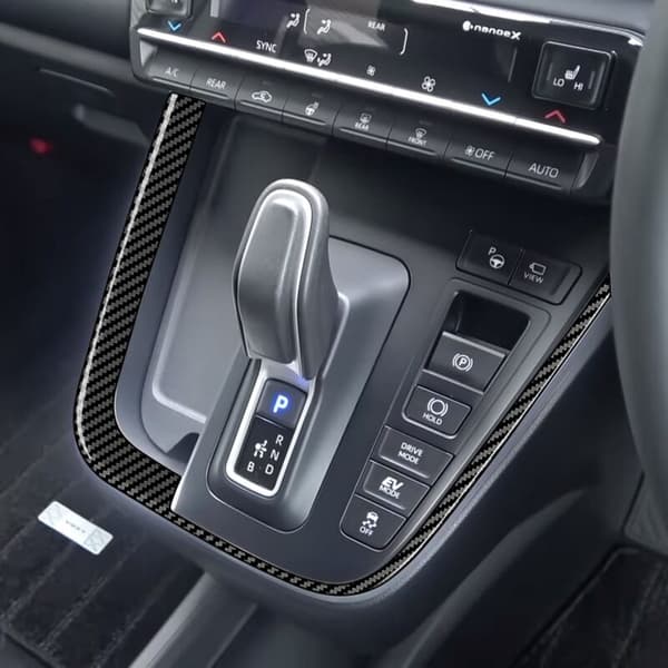 Til Noah Voxy 90-serien 2022 2023 Fiber Center Console Gear Shift Panel Frame Cover Trim Shift Frame Ydre Ramme