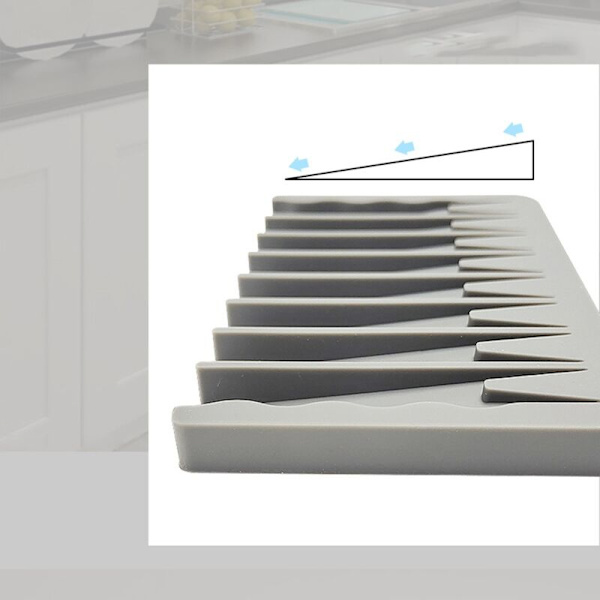 Stor silikone tørremåtte 32,5 x 20 cm størrelse afløbsmåtte beskyttelse varmebestandig bordmåtte vask opvaskemaskine skridsikker A