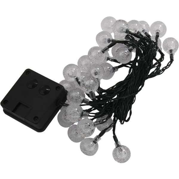 30 LED-boll LED-ringljus sollampa LED-slinga solcellslampor julgransdekoration för utomhusbruk