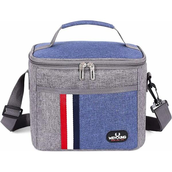8L Lunchbox, Mini Isolerad Lunchväska med Justerbar Axelrem, Vattentät Lunchväska, Isolerad Lunchväska, Isolerad Lunchväska för Män och Kvinnor
