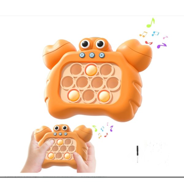 Håndholdt spillleke for barn i alderen 3+, dekompresjonsbanebrytende puslespill, sensoriske fidget-leker for barn 6-12, gaver til gutter, jenter, tenåringer-oransje