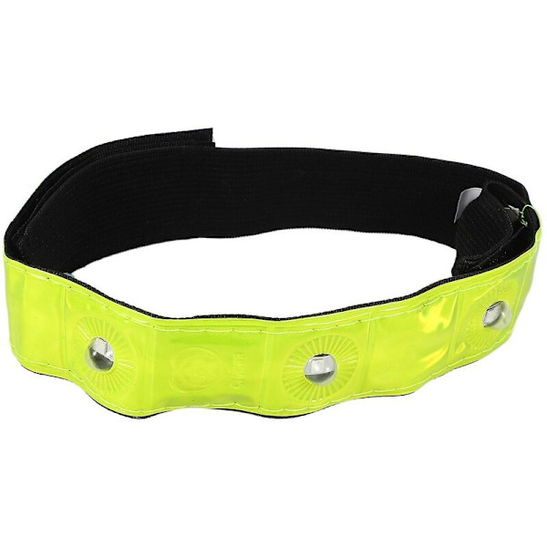 2 st Reflekterande Band Arm Ben Rems Bälte 4 LED Ljus Cykling Löpning Jogging