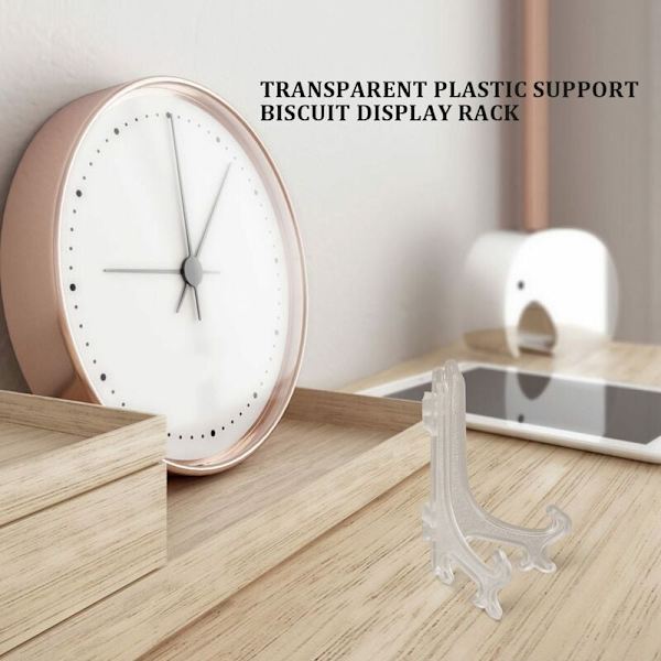 3 tommers gjennomsiktig plaststativ Displaystativ Plasskortholder Display Staffeli for bryllup, bursdagsfest (24 pakning)