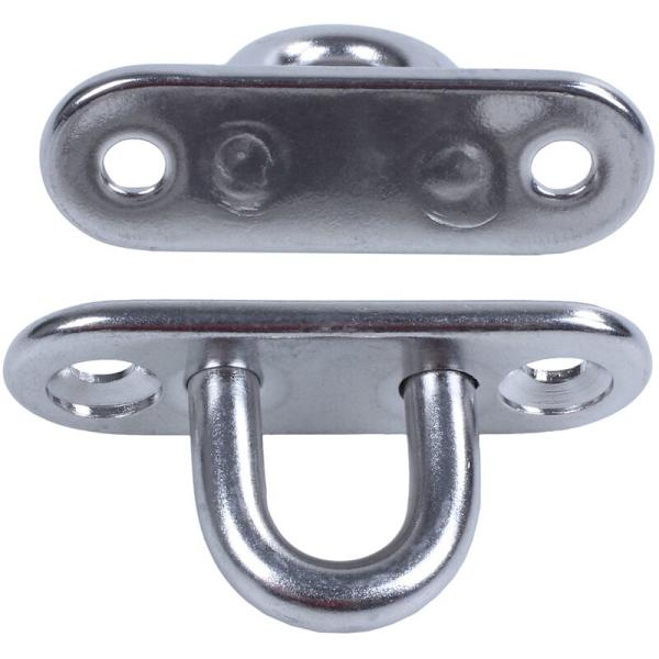 4 stk 5mm 304 Rustfritt Stål Ovalt Øye Plate Klips Ring Haken