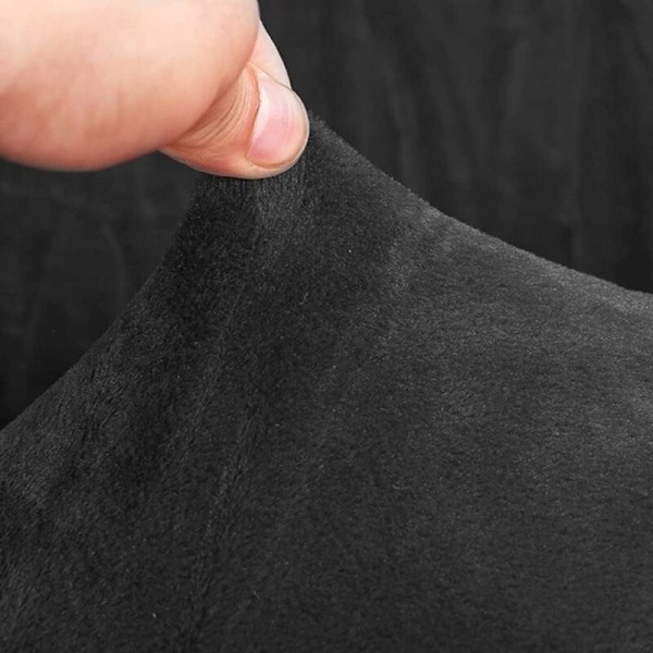 Tjocka Soffaöverdrag 1/2/3/4 Sitsplatser Enfärgad Soffa Skydd Sammet Enkel Passform Elastisk Stretch Soffa Överdrag (Svart, 2 Sitsplatser 145-185cm)-DENUOTOP