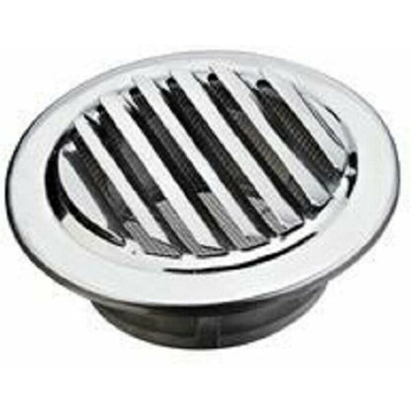 Cirkulære ventilationsgitter i rustfrit stål, flugt med klip-på dæksel 80/100/120 CM - 80mm.