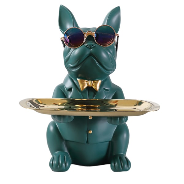 Fransk Bulldog Hunde Statue Nordisk Skulptur Smykker Opbevaring Bord Dekoration Gave Bælte Tallerken Briller Bakke Hjemmekunst