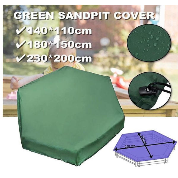 Cover för trädgårdsmöbler Sexkantigt cover (grön 230*200cm)