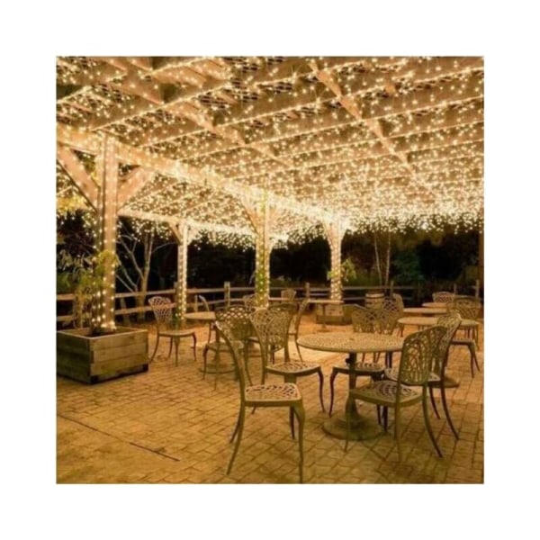 100M 600 LED-ljusslinga Karneval Bröllop Utomhus Inomhus Trädgårdsbelysning（Varmvit）--