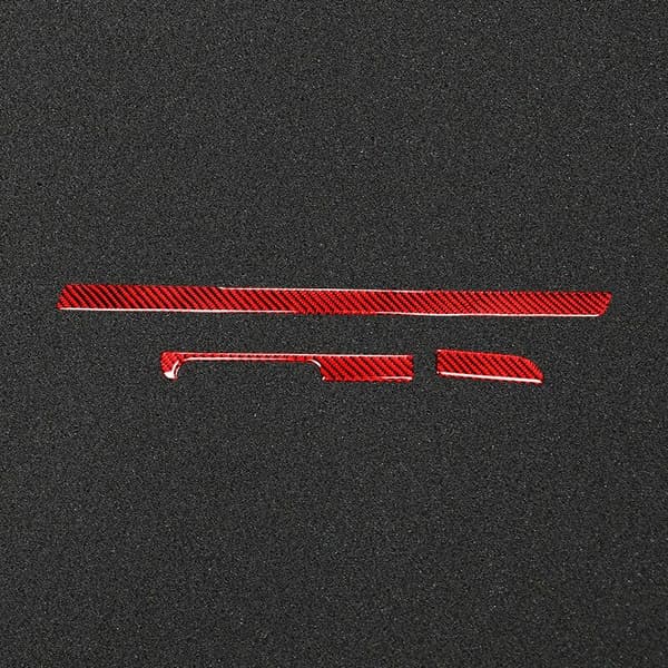 Kulfiber instrumentbræt dæksel trim til Scirocco 2009 2010 2011 2012 2013 2014 2015 2016 (Rød)
