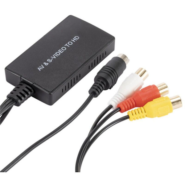 2X S-Video - 3RCA CVBS Komposiittiaudio- ja videomuunnin, tukee 1080P 720P