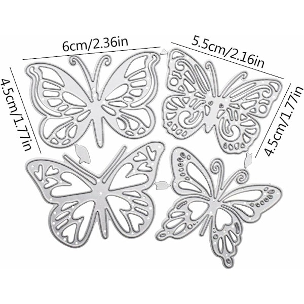 Scrapbooking-leikkuuterät, Perhonen-leikkuuterät Metallimalli Scrapbooking-leimaukseen Albumille Paperille Lahjakortille HIASDFLS