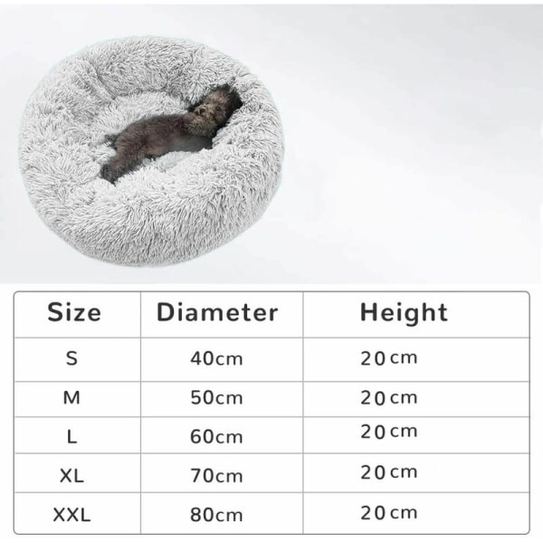 Katteseng, Fluffy Pude, Myk Vaskbar for Katter Hunder (Khaki, 80 cm), Sunny
