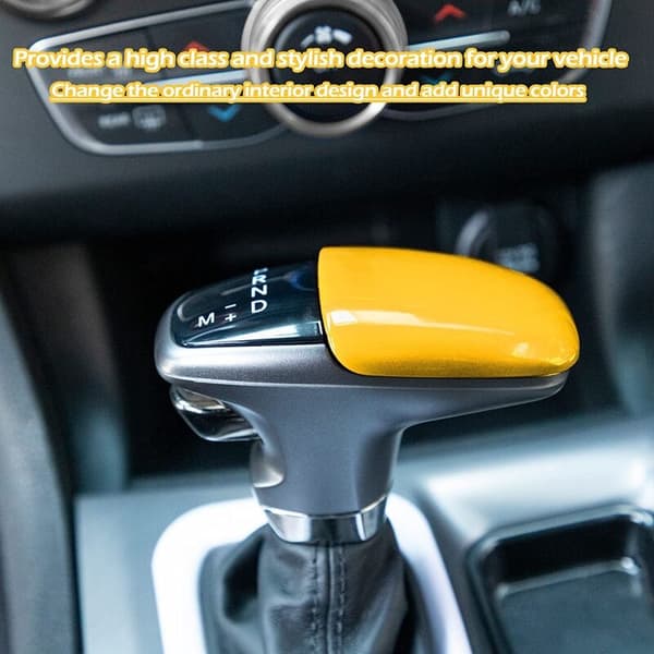 ABS Gear Shift Knob Cover Interiør Tilbehør til Charger 2015-2021 (Gul)