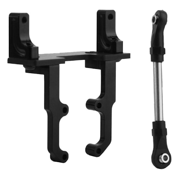 Metall AR44 Axel Servo Fäste med Styrlänk för Axial SCX10 II 90046 1/10 RC Crawler Uppgraderingsdelar, Svart