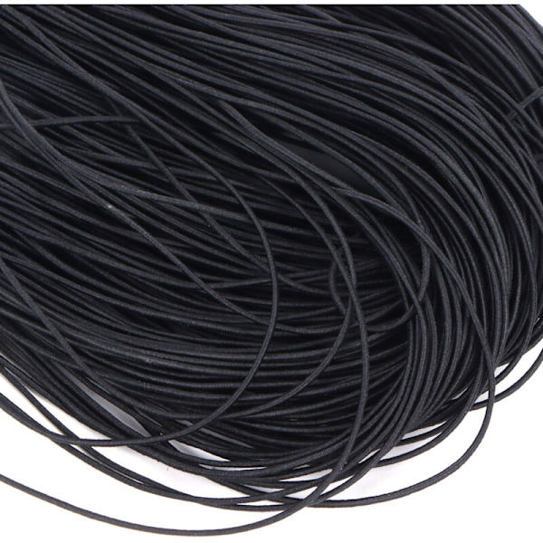 100m Rund Elastisk Snor Til DIY Perle Armbånd Linje Tilbehør Sort