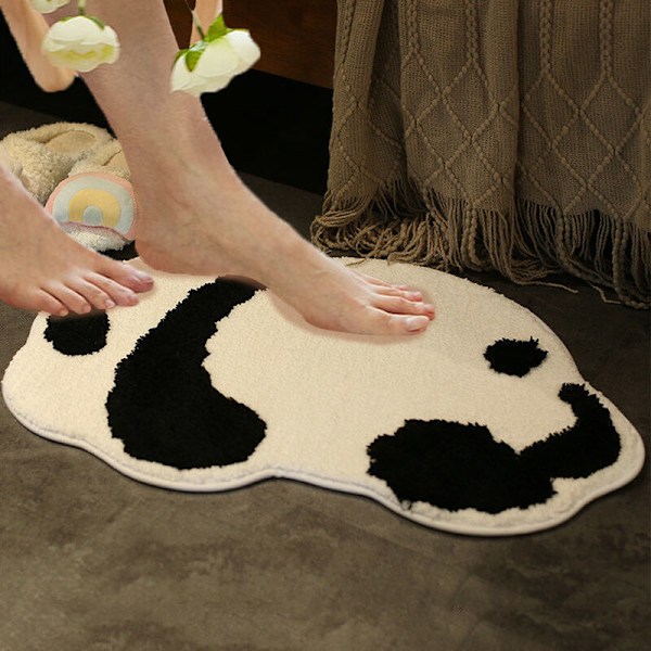 Hunde badematte Badematte badeteppe sklisikkert mykt dusjteppe Søt Liten Panda 5080 hårløs
