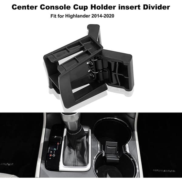 2X Center Console Cup Holder Insert Divider för 2014 2015 2016 2017 2018 2019 2020 Ny 55618-0E170-C0