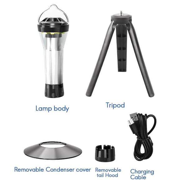 Camping Lampe Genopladelig Lanterne Forlygte Mini Flash Camping Belysning Mini Nød LED Forlygte