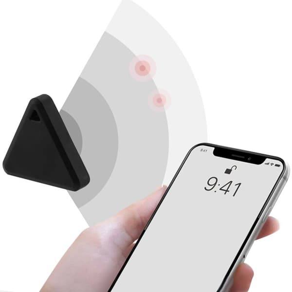 Mini Smart GPS Tracker for Pets Pet Locator Anti-lost Waterproof Bluetooth Tracker Triangle Kids Dog Cat Tracker Black