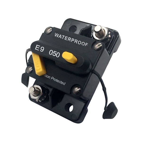 50A Amp Bil Auto Audio Marine Båt Audio Kretsbryter DC 12V/24V/48V Vanntett Kretsbryter Tilbakestill Sikring Inverter