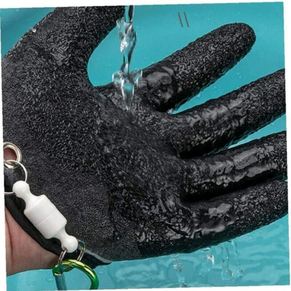 Fiskehandske med magnetism Professionell fiskare Fiskfångsthandskar Multifunktionell Anti-slip Vänster hand Jakt handskar med magnetism Press spänne