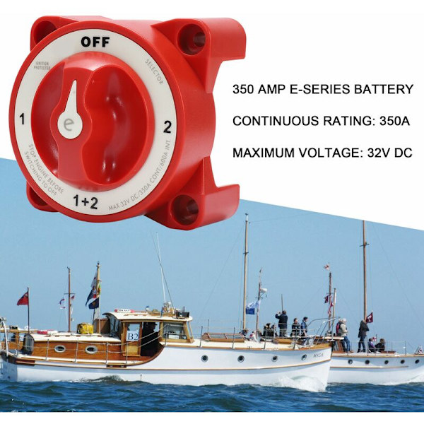 9002E 32V 350 Amp E-sarjan vedenpitävät sytytyssuojatut merialusten kaksoisakkuerottimet