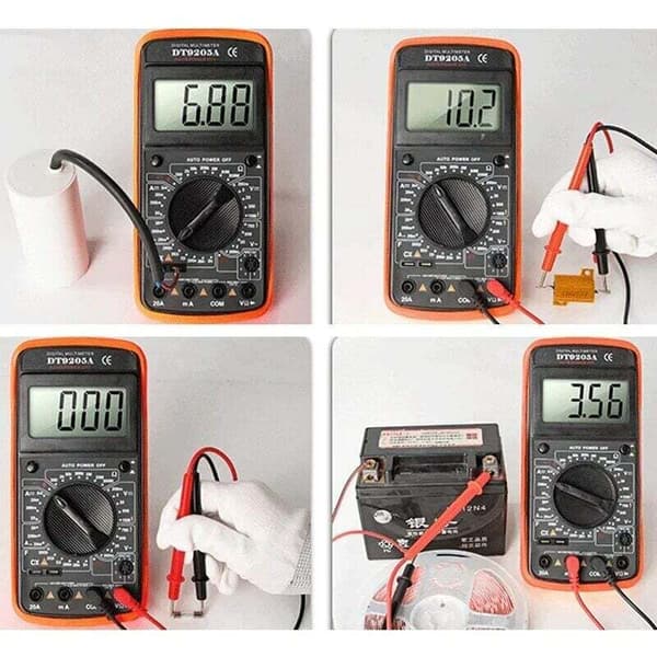 Håndholdt digitalt multimeter LCD-display ægte RMS AC DC strømstyrke voltmeter transistor tester ohm kondensator diode